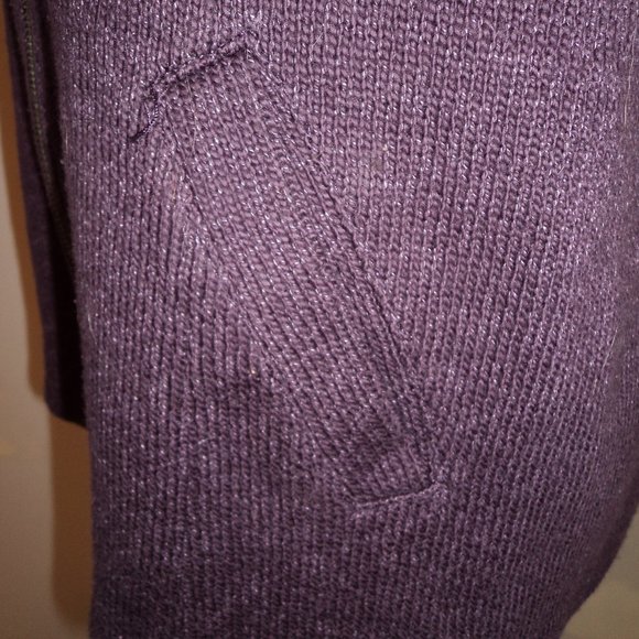 Coldwater Creek Woman's Medium 10/12 Purple Vest Zipper Front Stand Up Collar - Picture 3 of 9